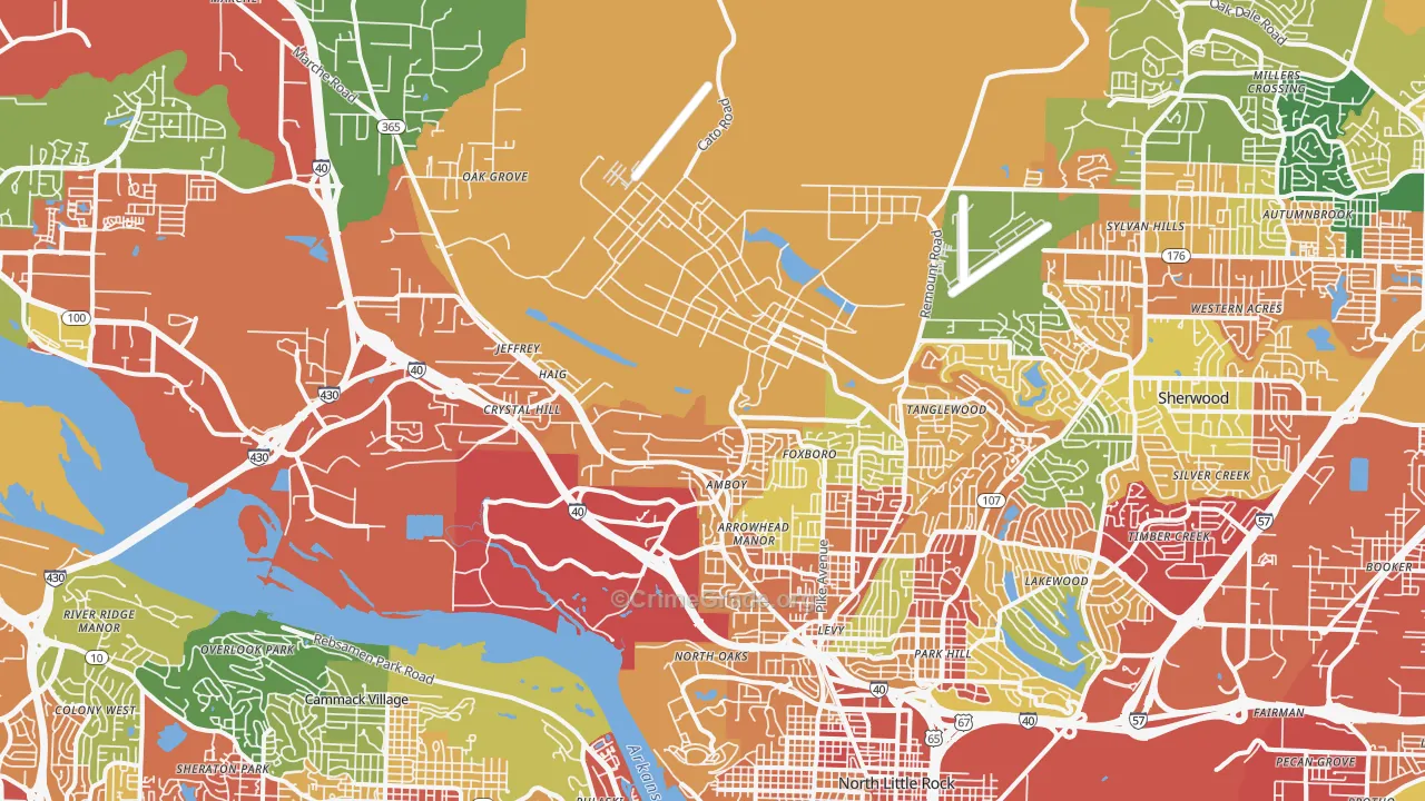 72118, AR Map of Theft Rates