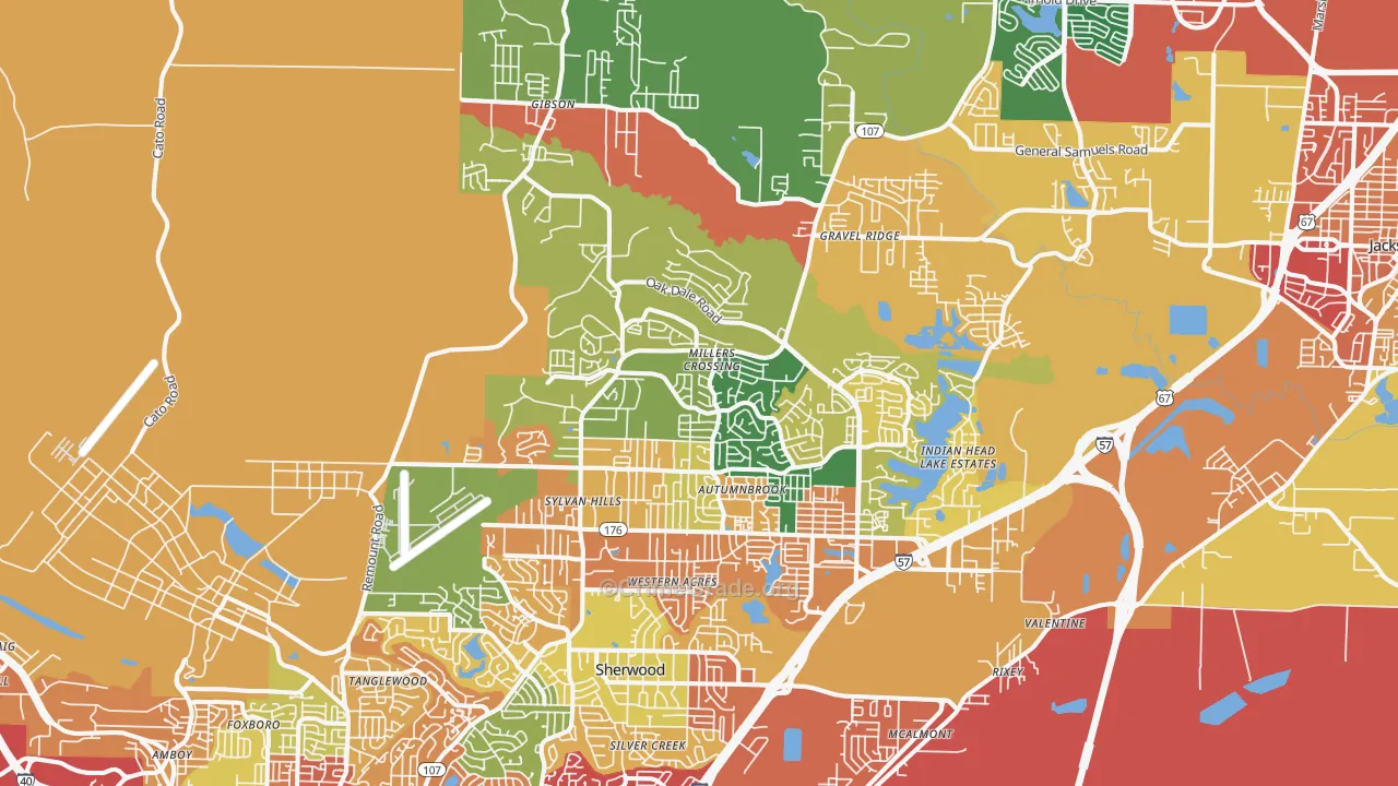 72120, AR Map of Theft Rates