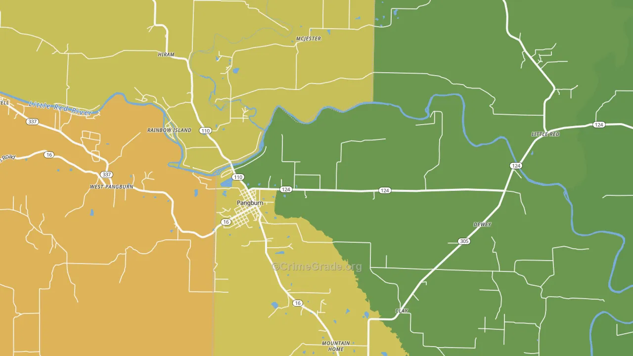 72121, AR Map of Theft Rates
