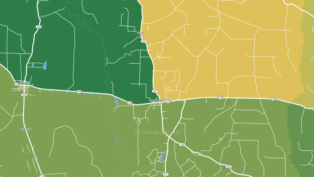 72129, AR Map of Theft Rates