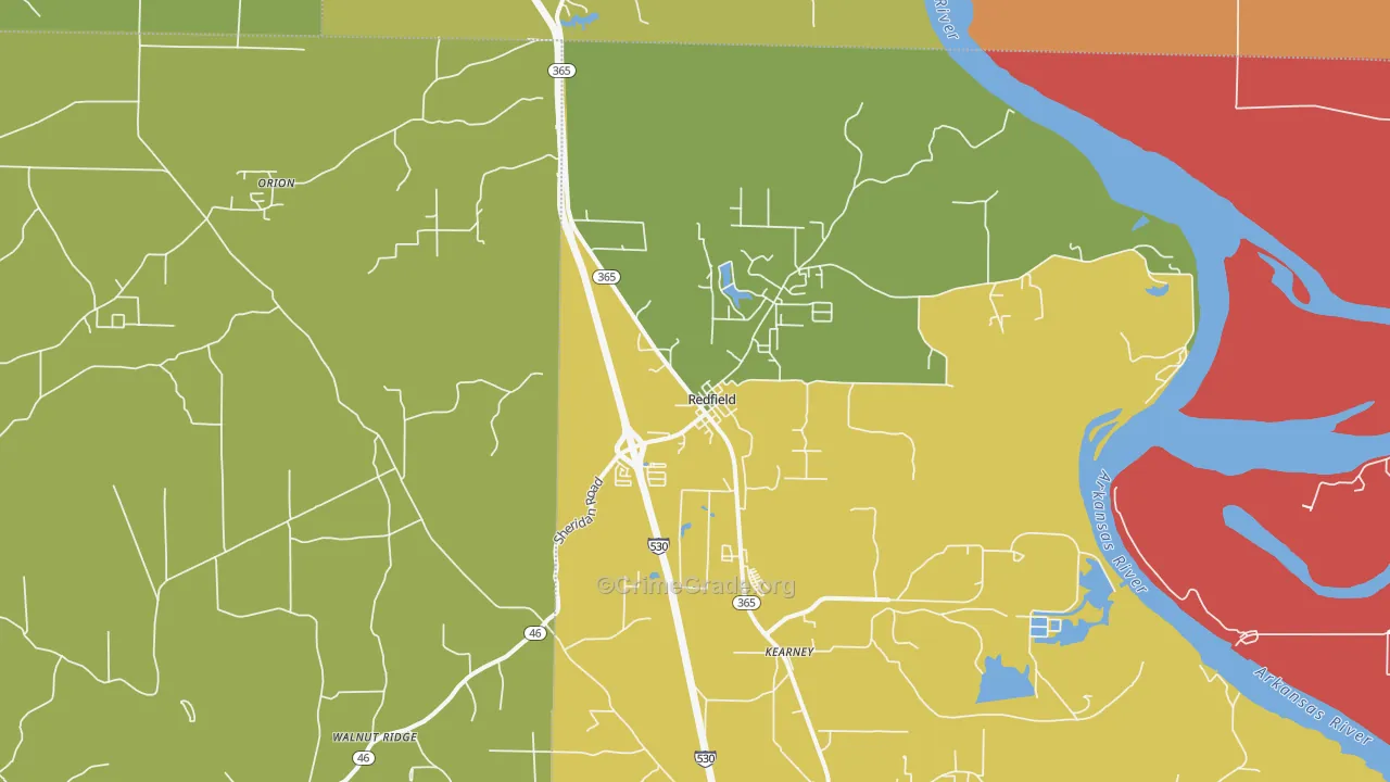 72132, AR Map of Theft Rates