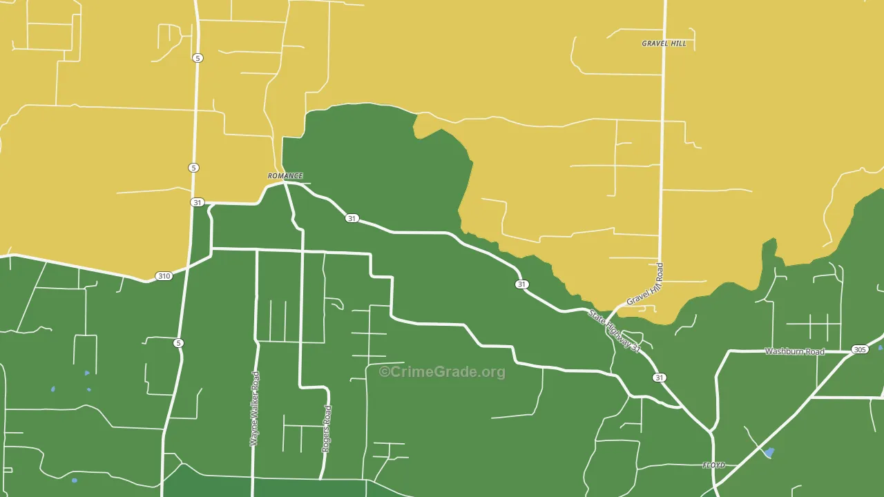 72136, AR Map of Theft Rates