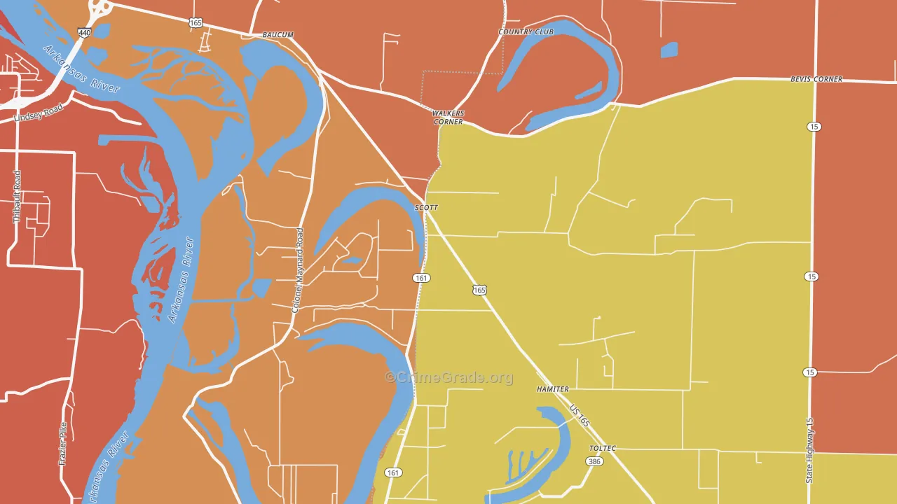 72142, AR Map of Theft Rates
