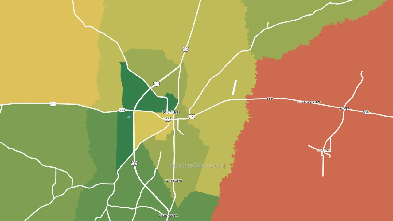 72150, AR Map of Theft Rates