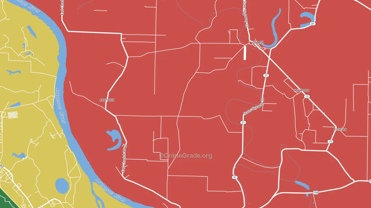 72152, AR Map of Theft Rates