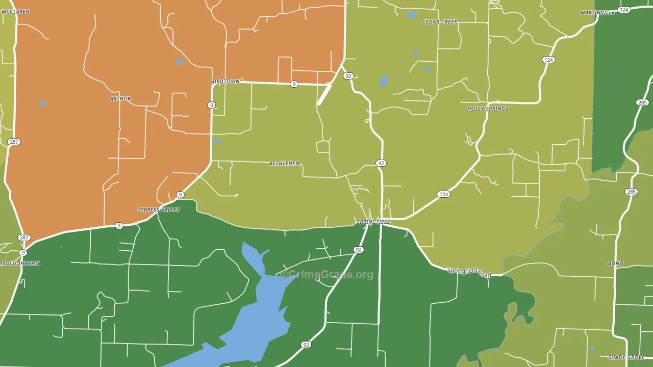 72157, AR Map of Theft Rates