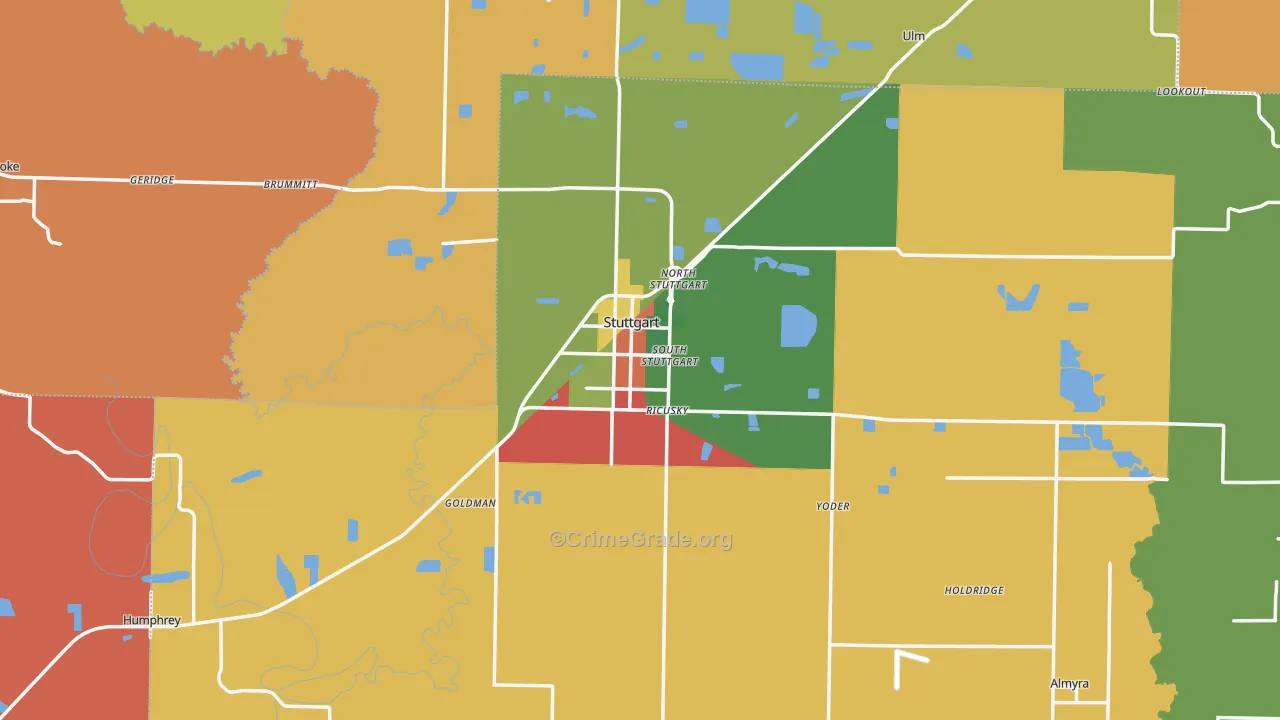 72160, AR Map of Theft Rates