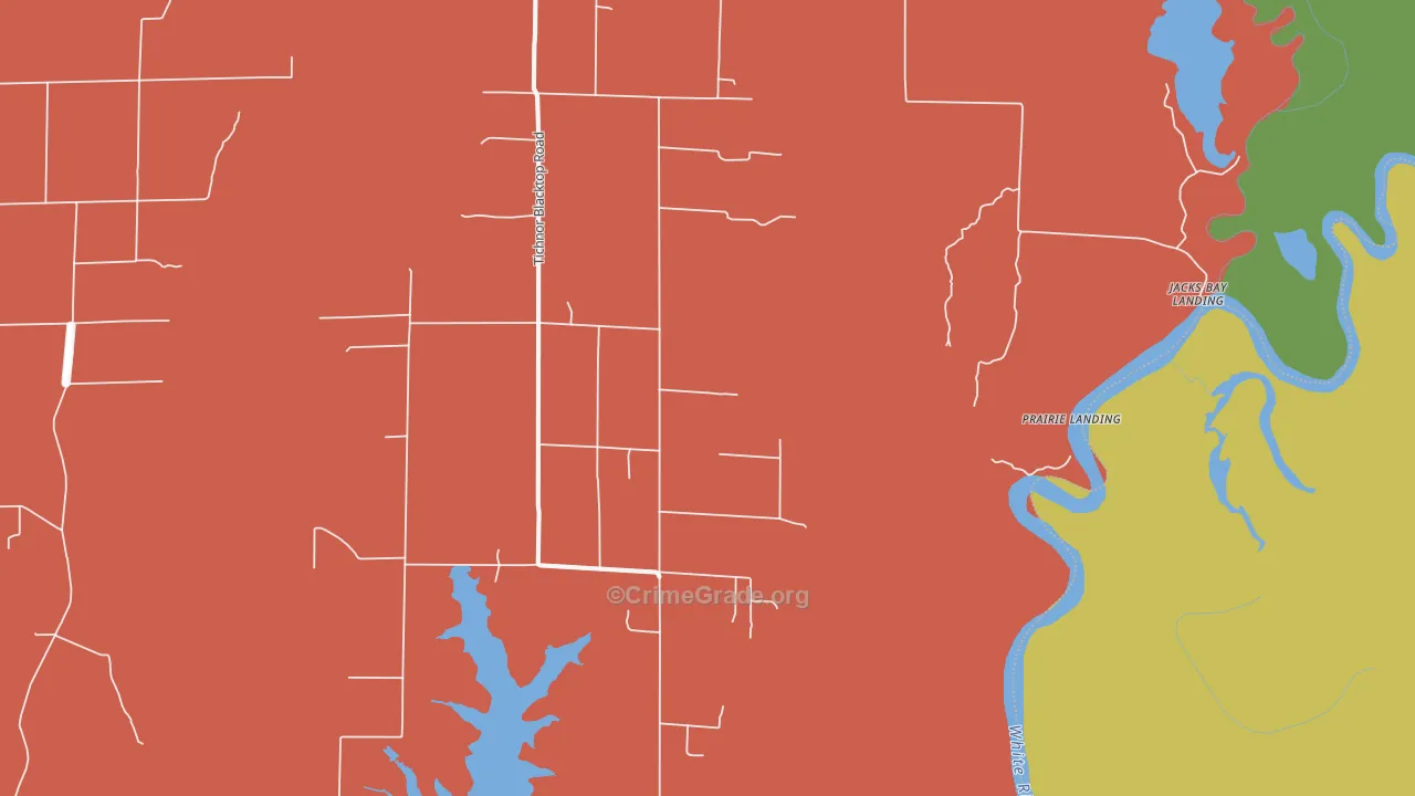 72166, AR Map of Theft Rates