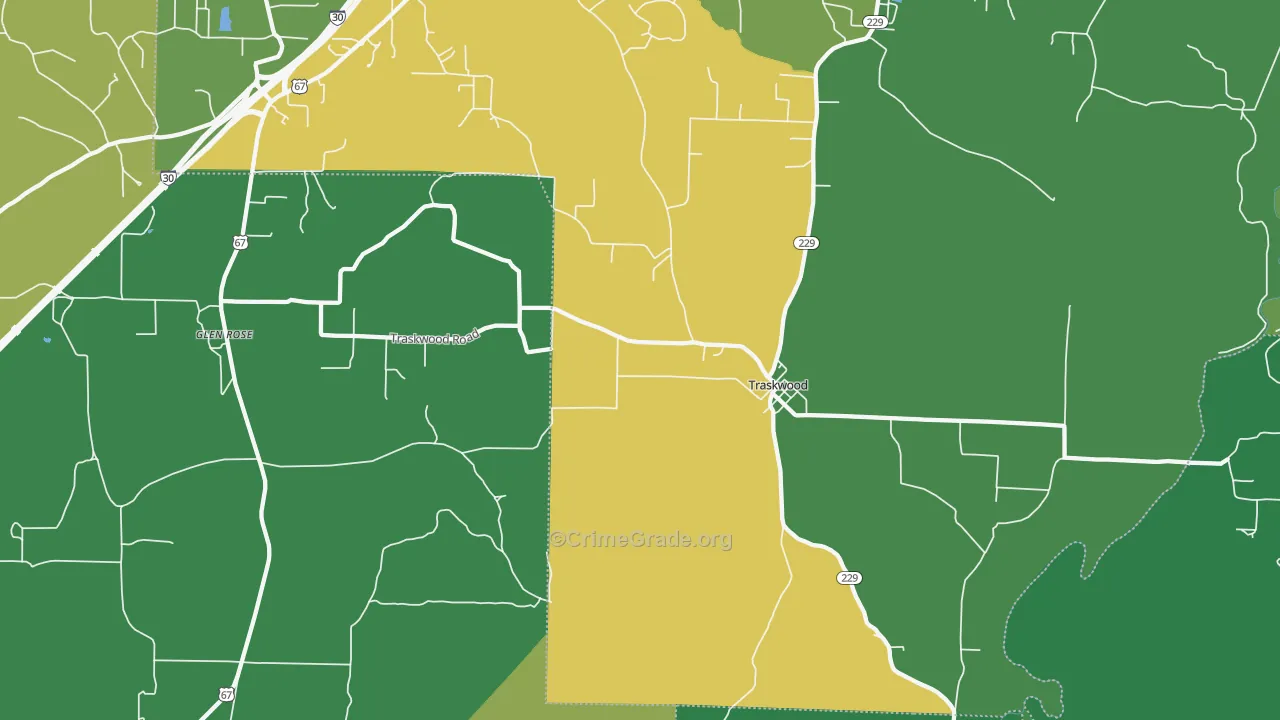 72167, AR Map of Theft Rates