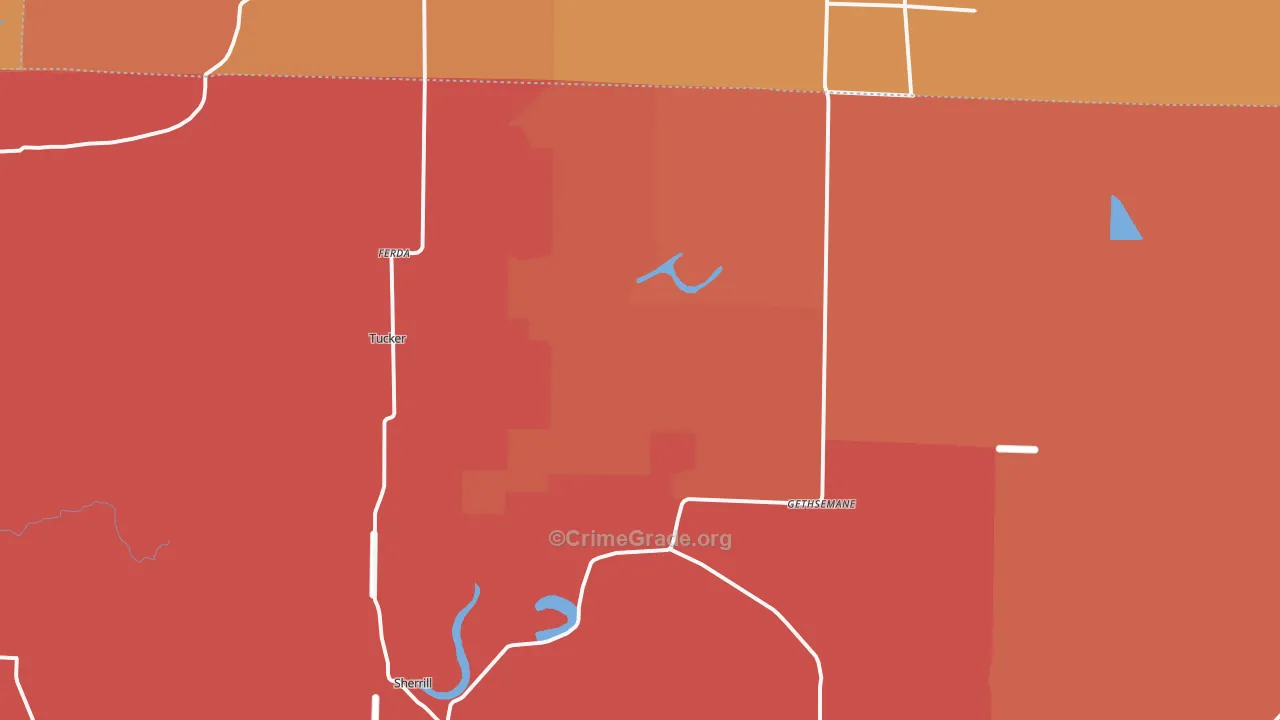 72168, AR Map of Theft Rates