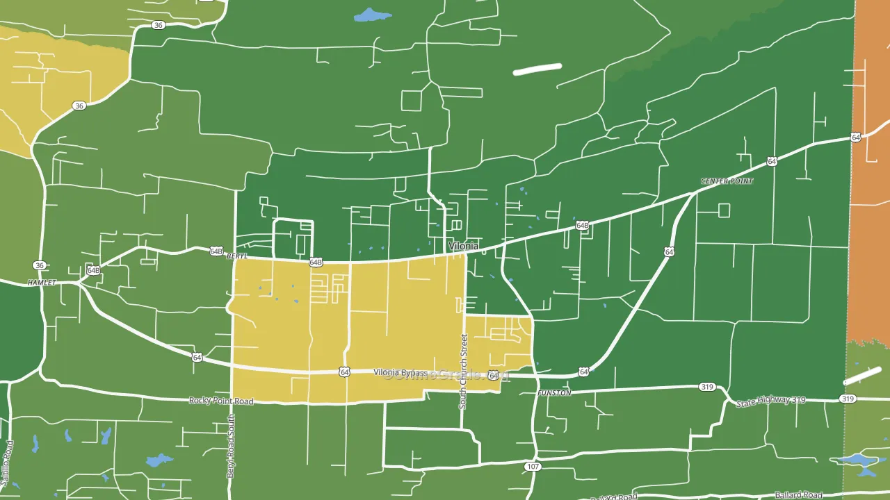 72173, AR Map of Theft Rates