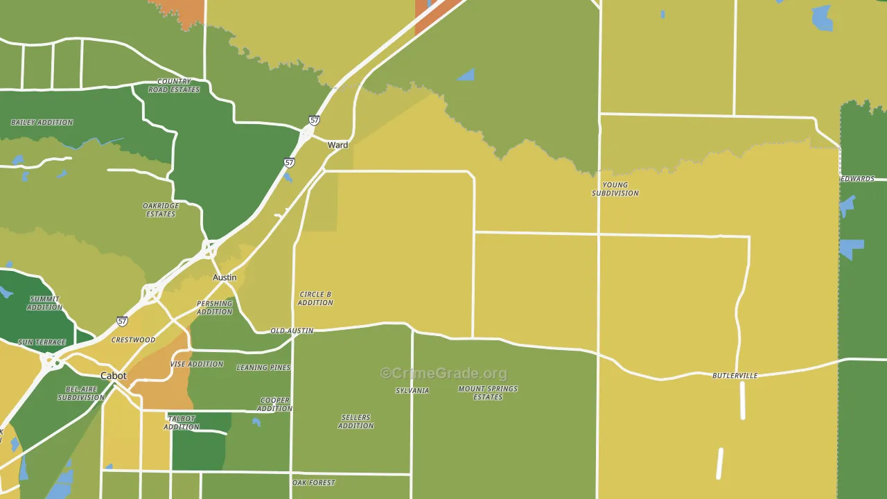 72176, AR Map of Theft Rates