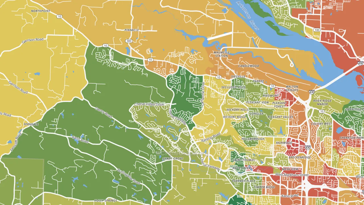 72223, AR Map of Theft Rates
