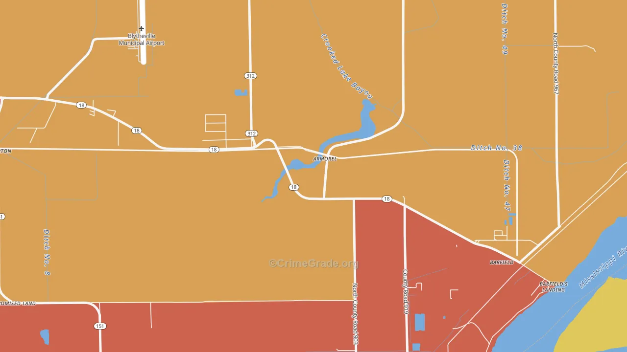 72310, AR Map of Theft Rates