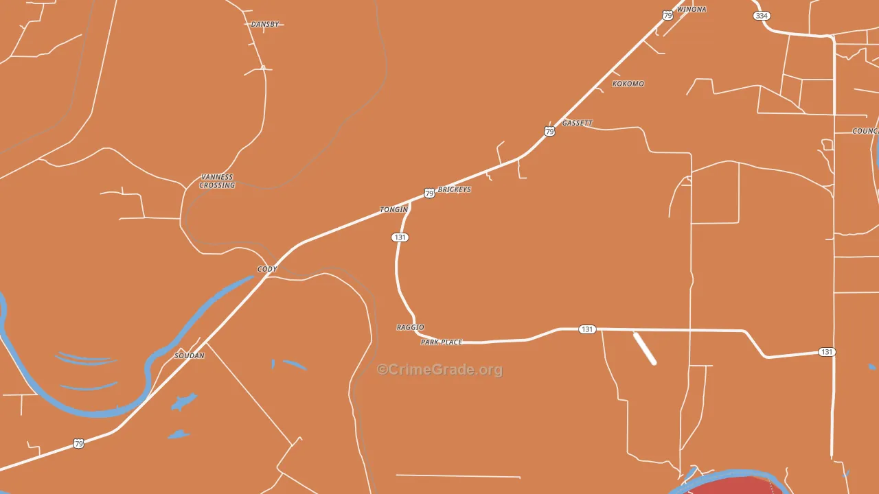 72320, AR Map of Theft Rates