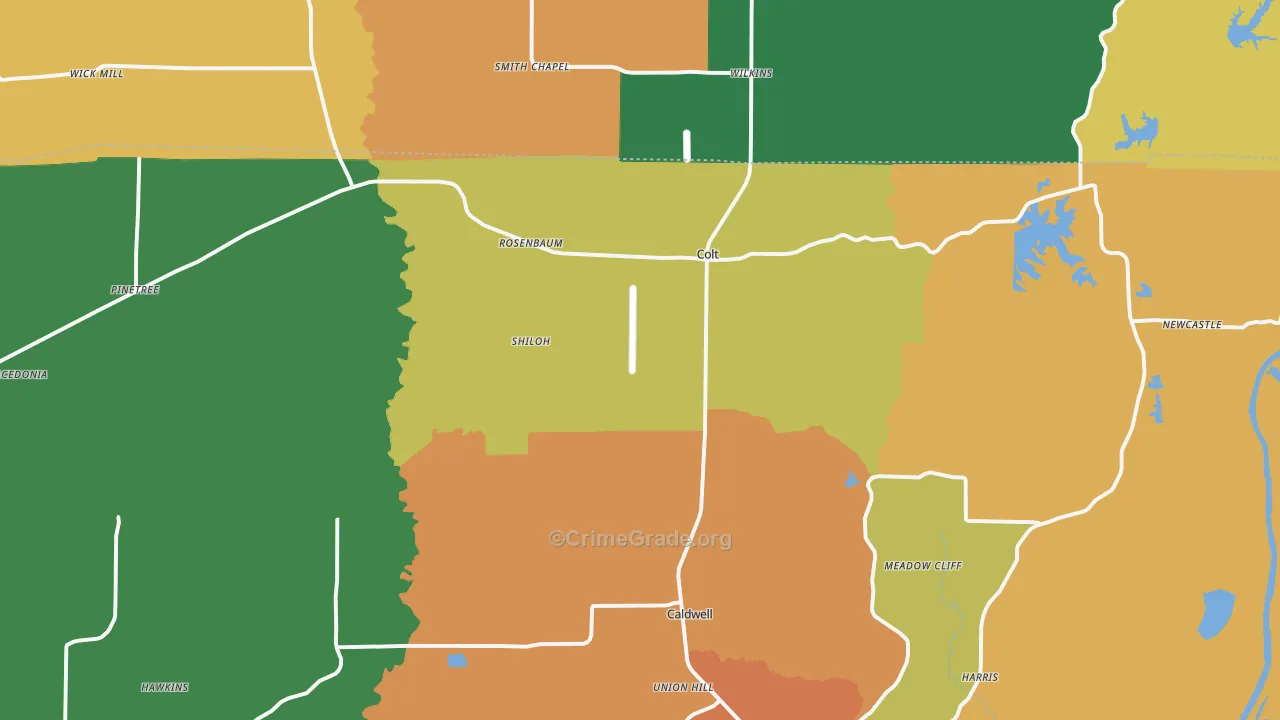 72326, AR Map of Theft Rates