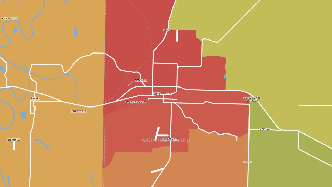 72331, AR Map of Theft Rates
