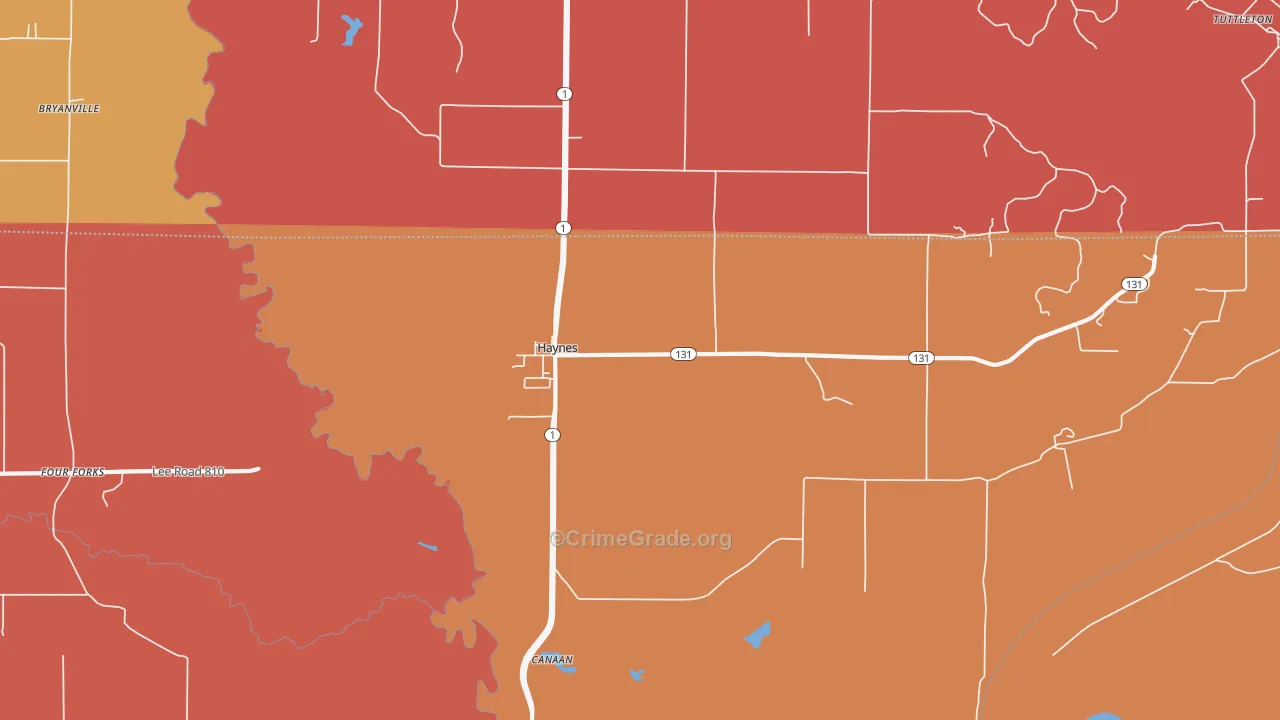 72341, AR Map of Theft Rates
