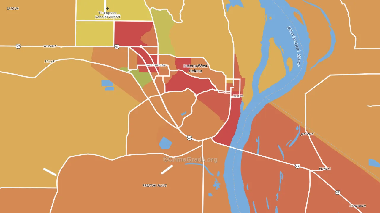 72342, AR Map of Theft Rates