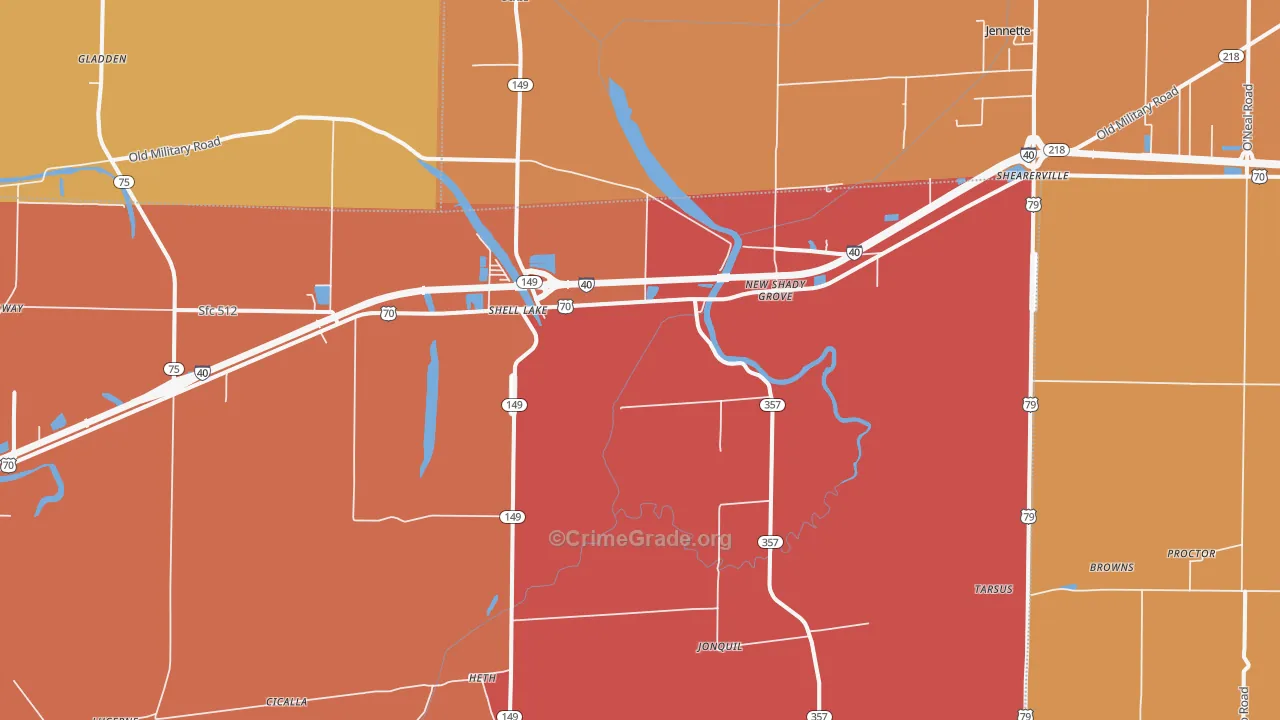 72346, AR Map of Theft Rates