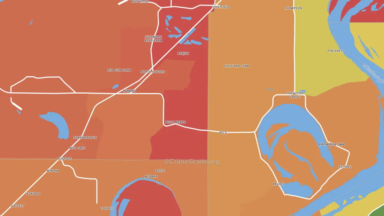 72348, AR Map of Theft Rates
