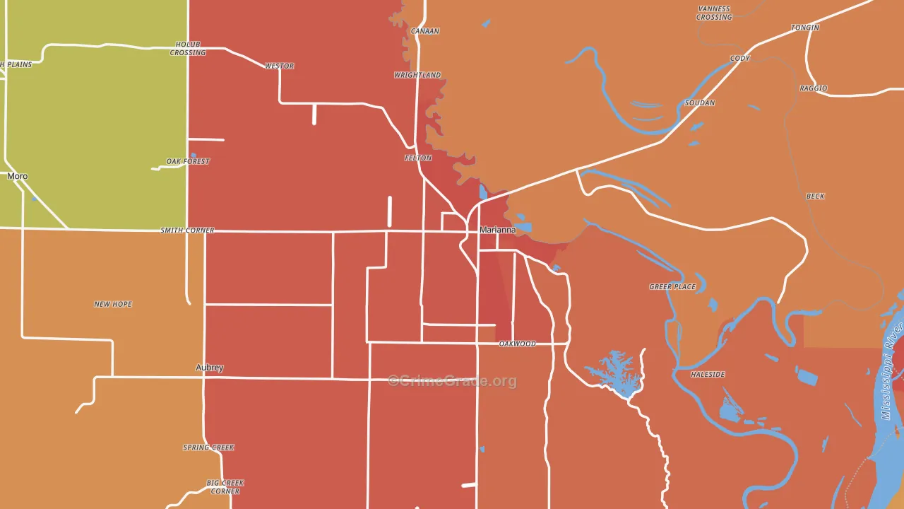 72360, AR Map of Theft Rates