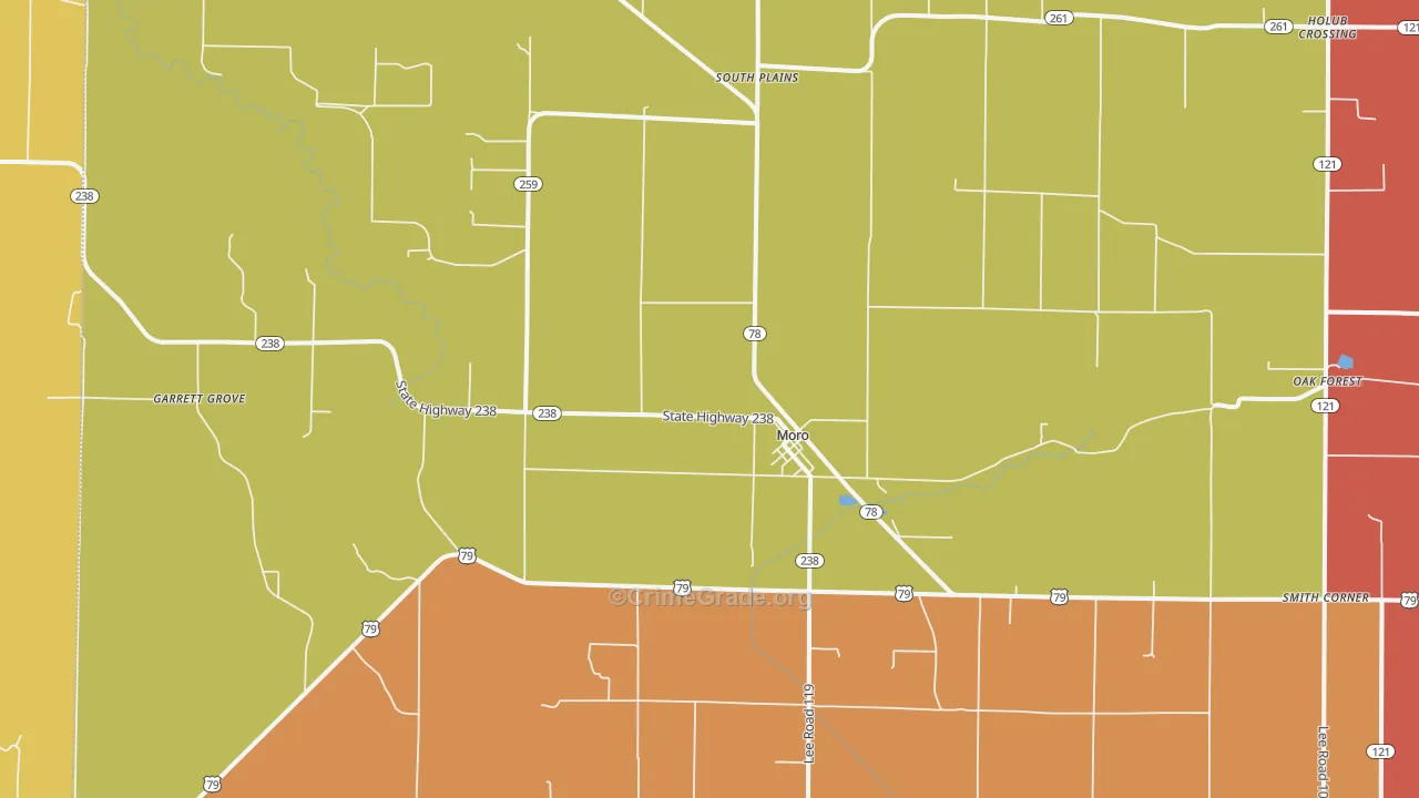 72368, AR Map of Theft Rates