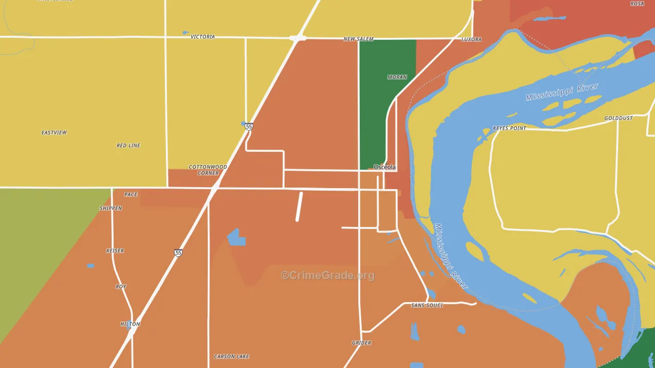 72370, AR Map of Theft Rates