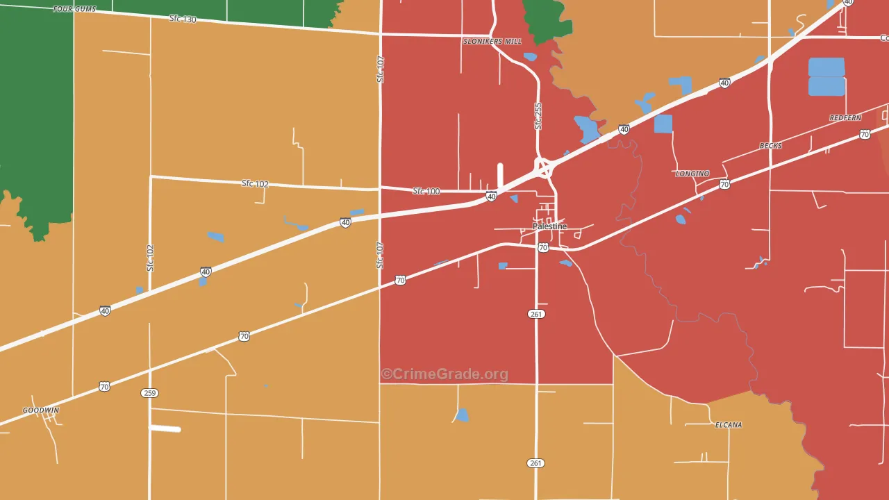 72372, AR Map of Theft Rates