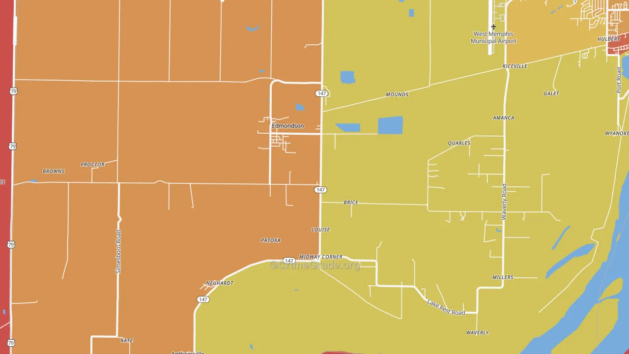 72376, AR Map of Theft Rates