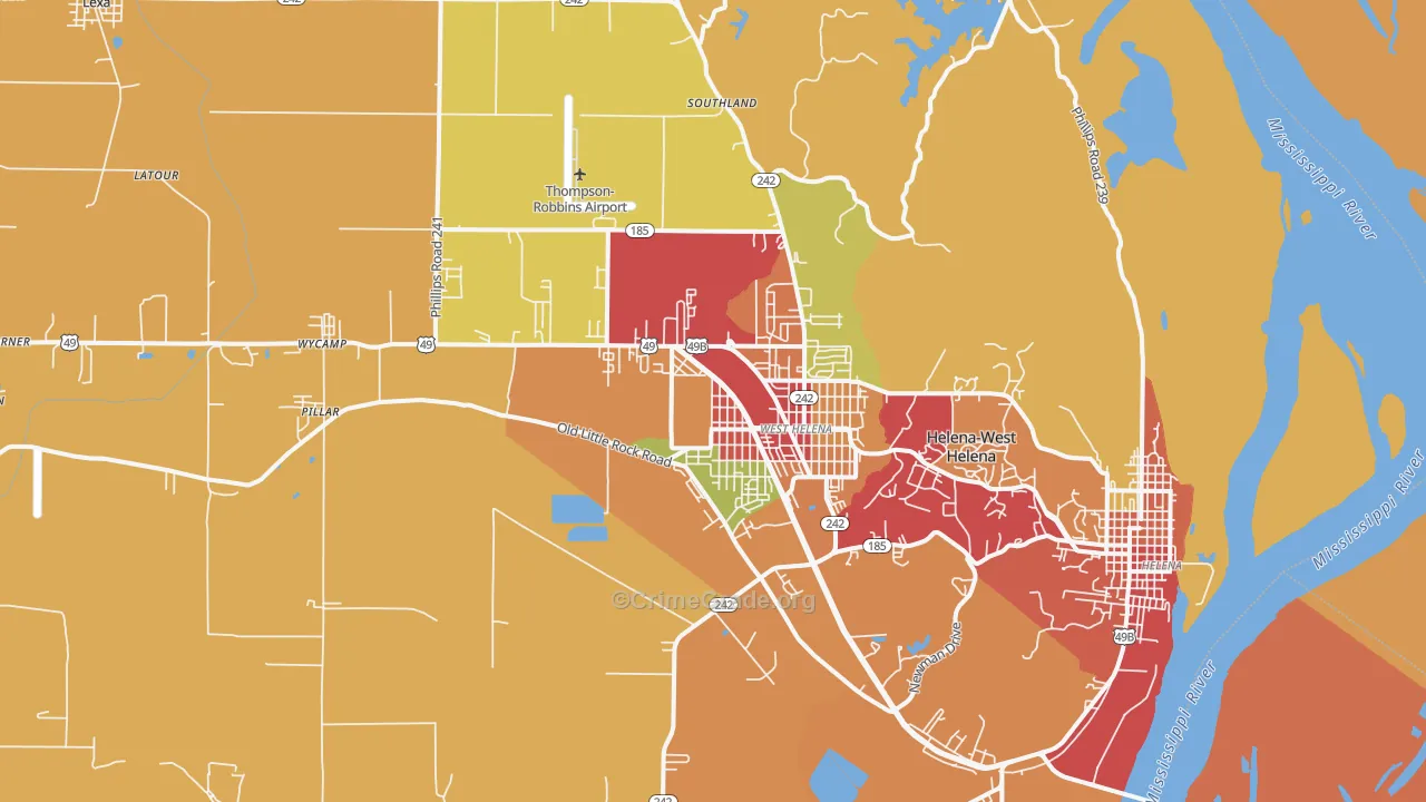 72390, AR Map of Theft Rates