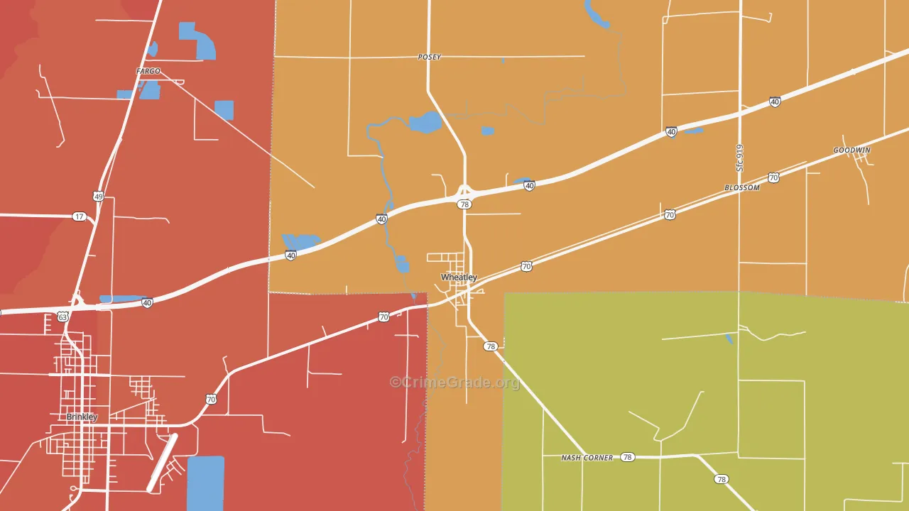 72392, AR Map of Theft Rates