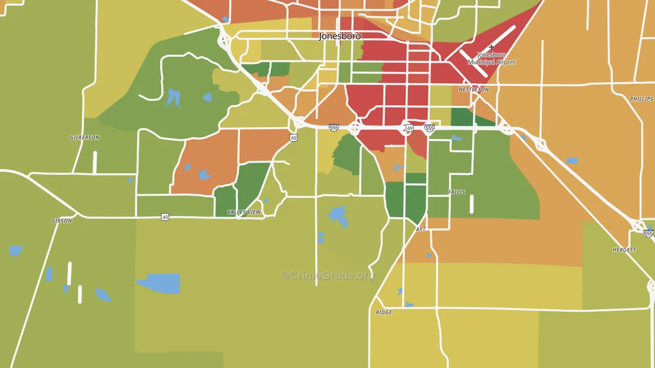 72404, AR Map of Theft Rates