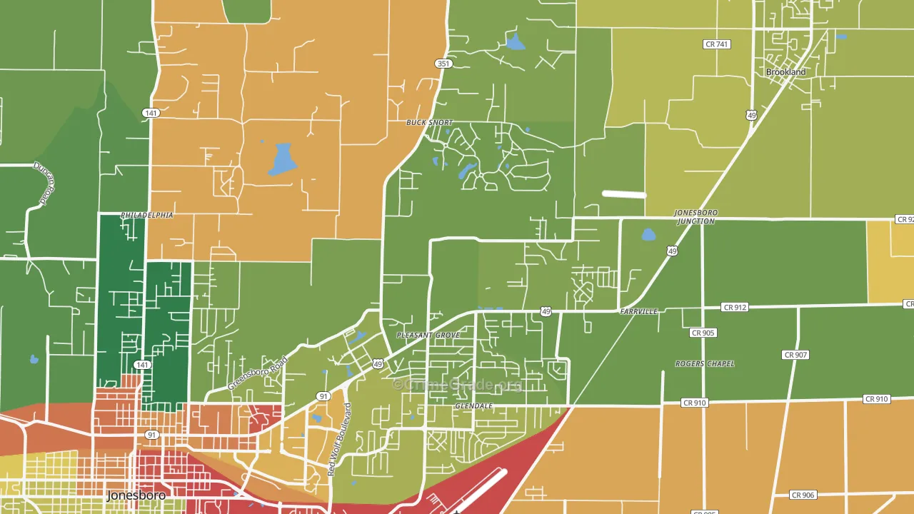 72405, AR Map of Theft Rates