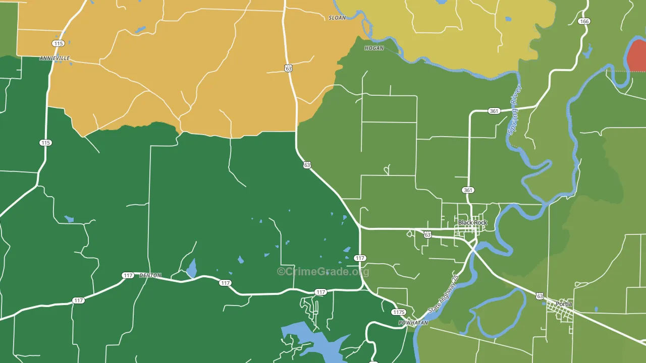 72415, AR Map of Theft Rates