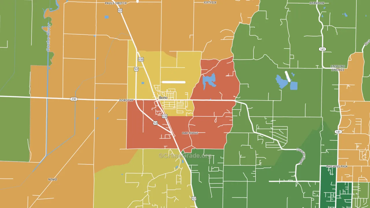 72416, AR Map of Theft Rates