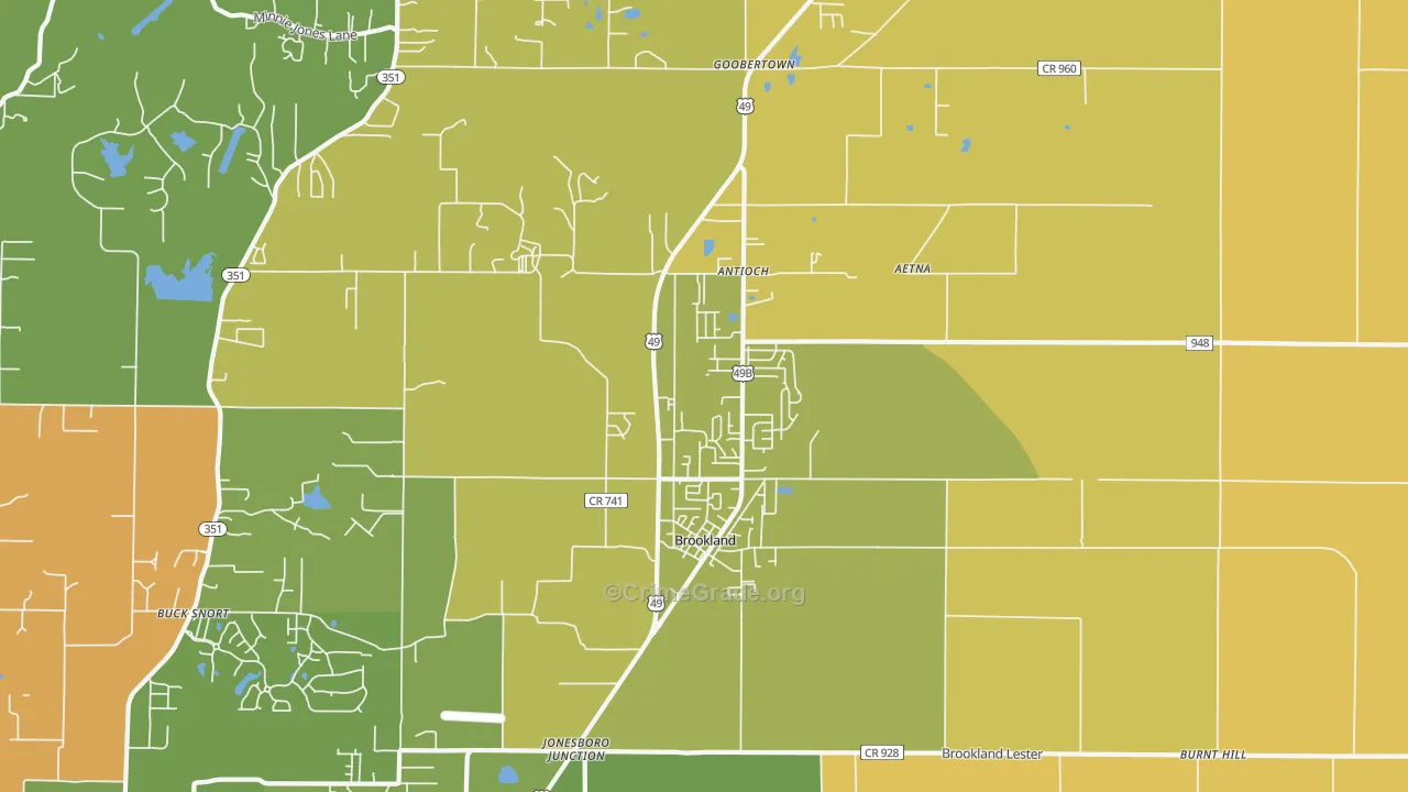 72417, AR Map of Theft Rates