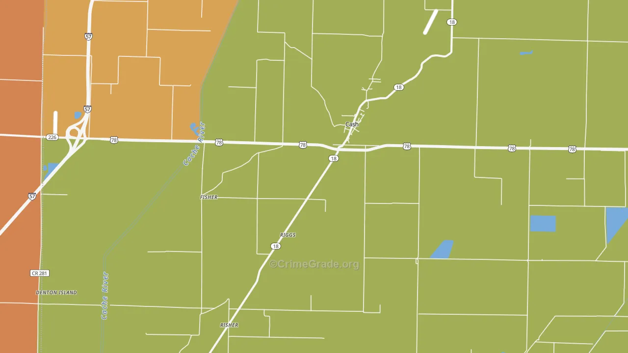 72421, AR Map of Theft Rates