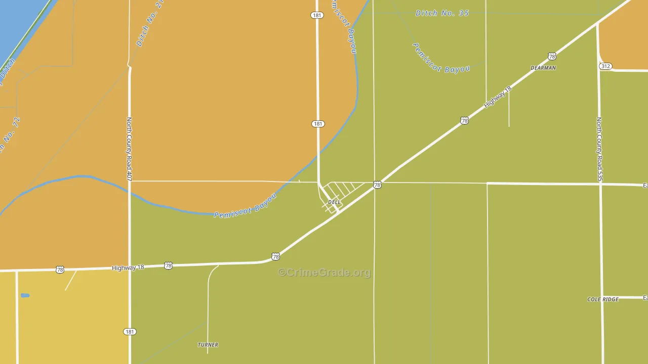 72426, AR Map of Theft Rates