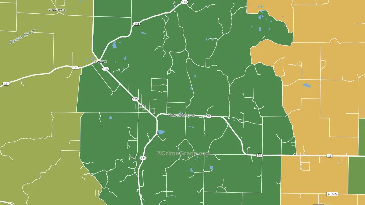 72436, AR Map of Theft Rates