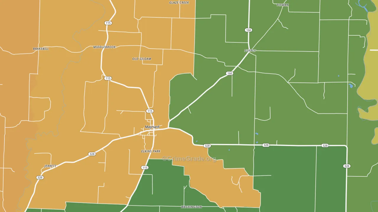 72444, AR Map of Theft Rates