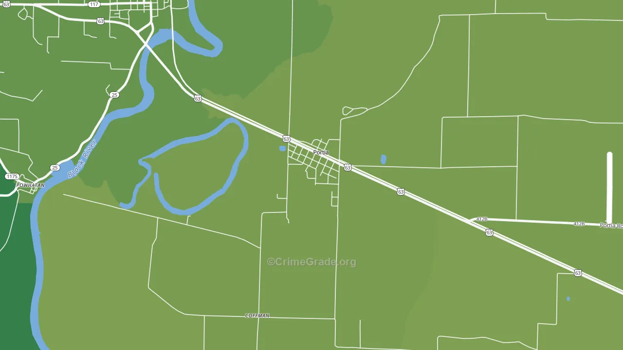 72457, AR Map of Theft Rates
