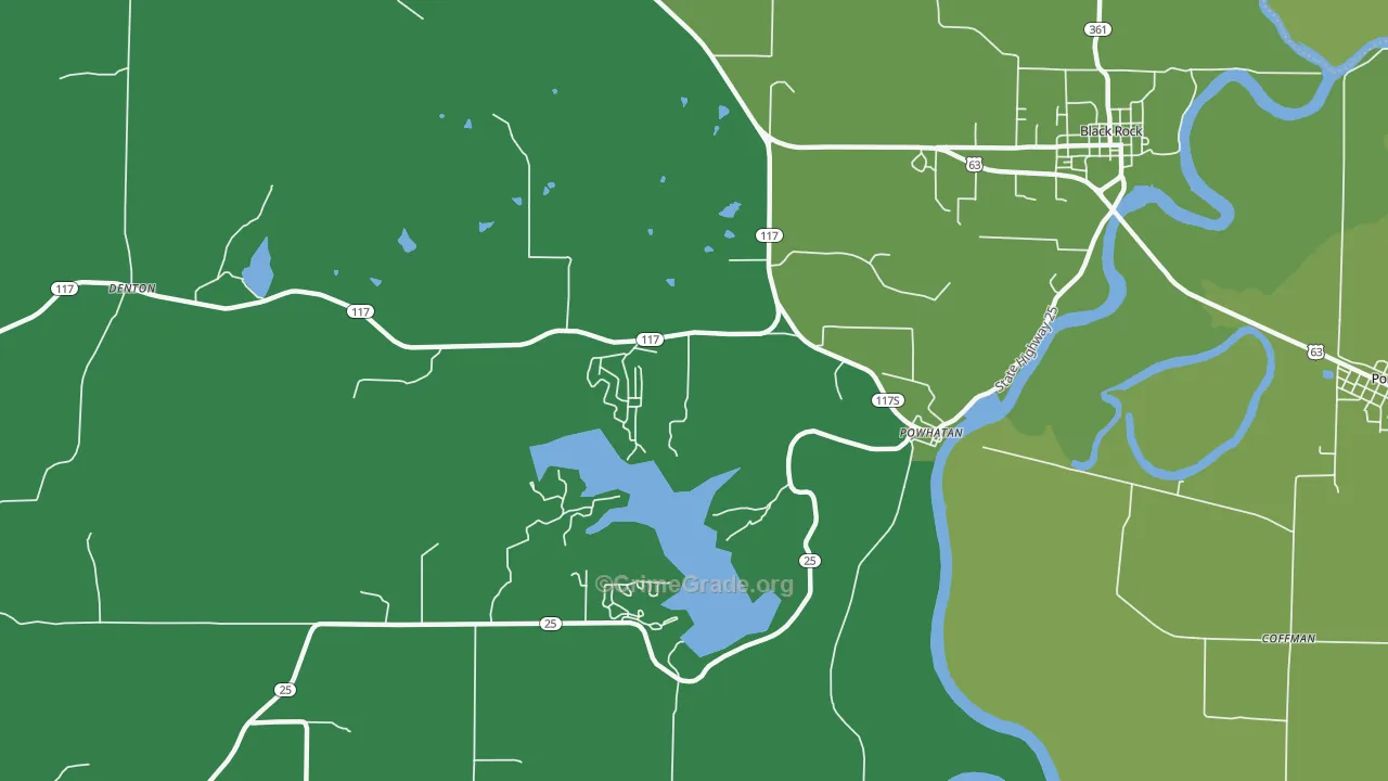 72458, AR Map of Theft Rates