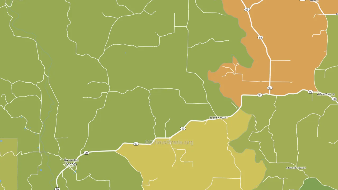 72460, AR Map of Theft Rates