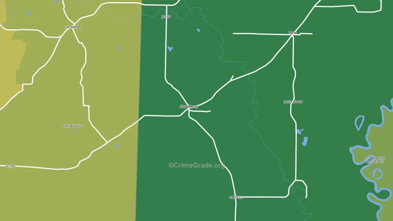 72469, AR Map of Theft Rates