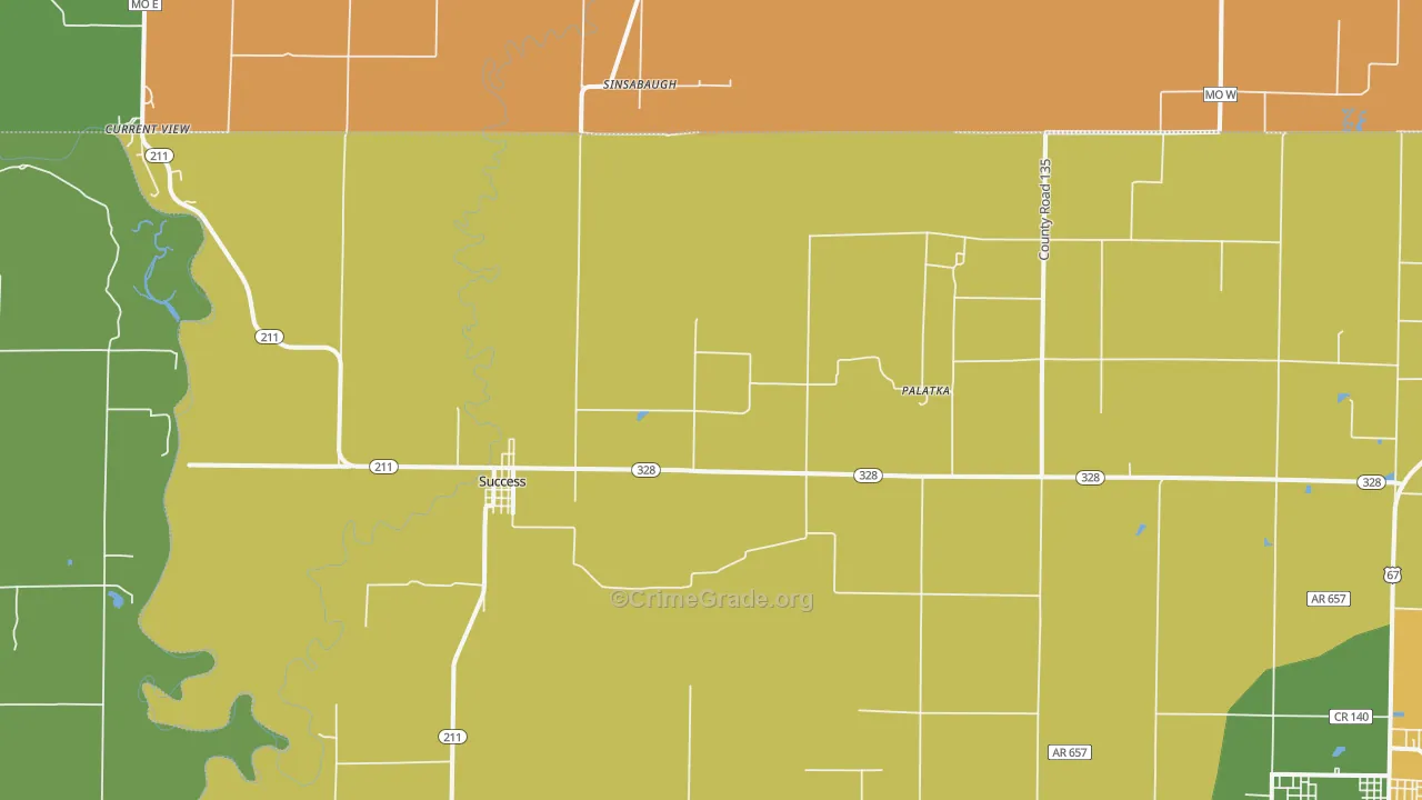 72470, AR Map of Theft Rates