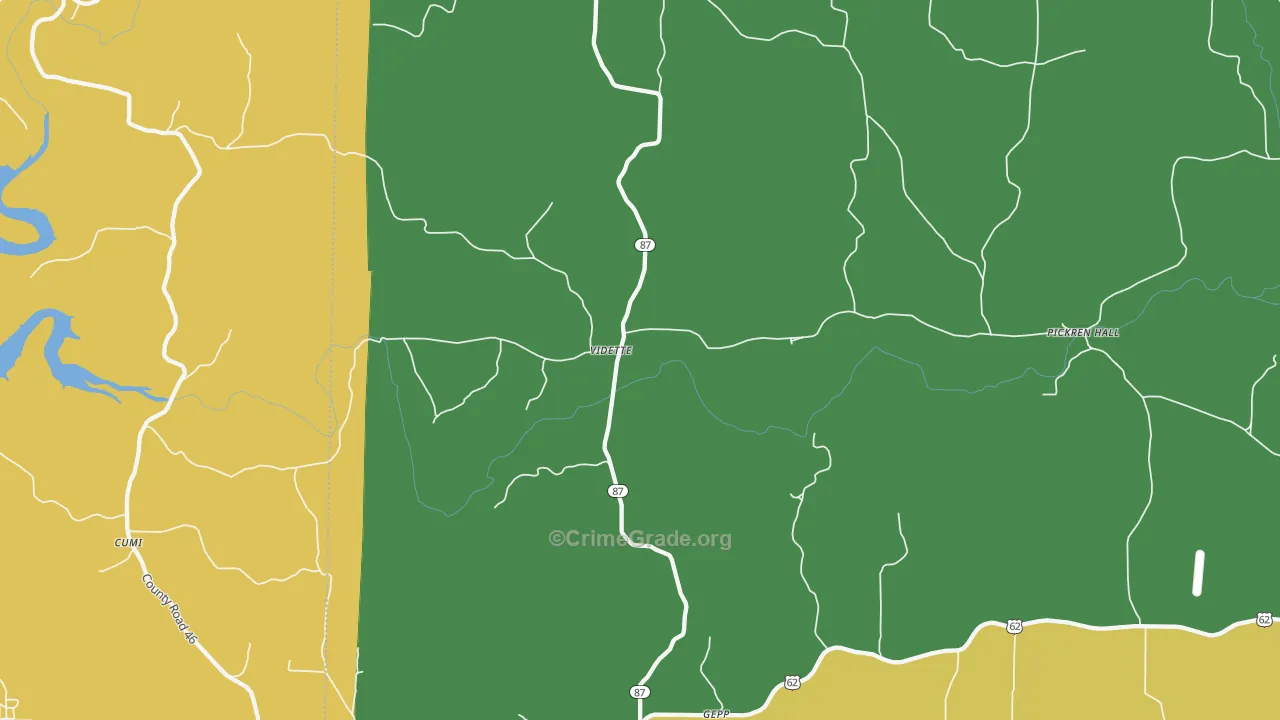 72538, AR Map of Theft Rates