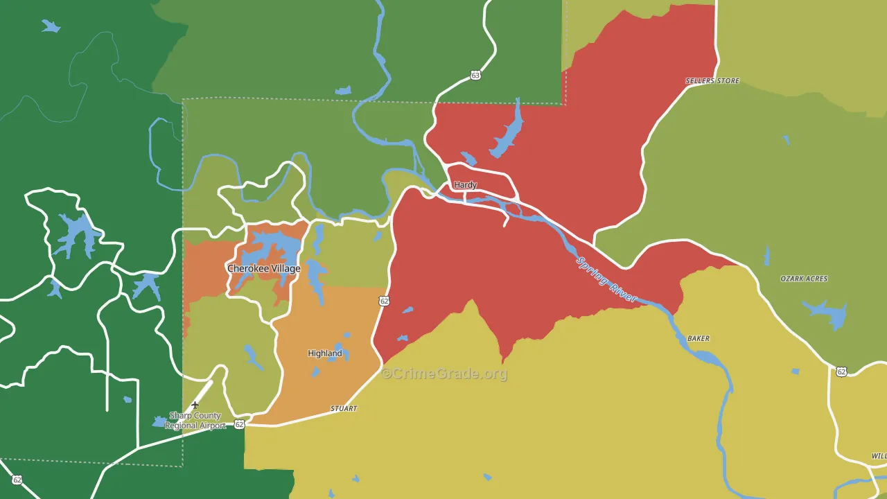 72542, AR Map of Theft Rates
