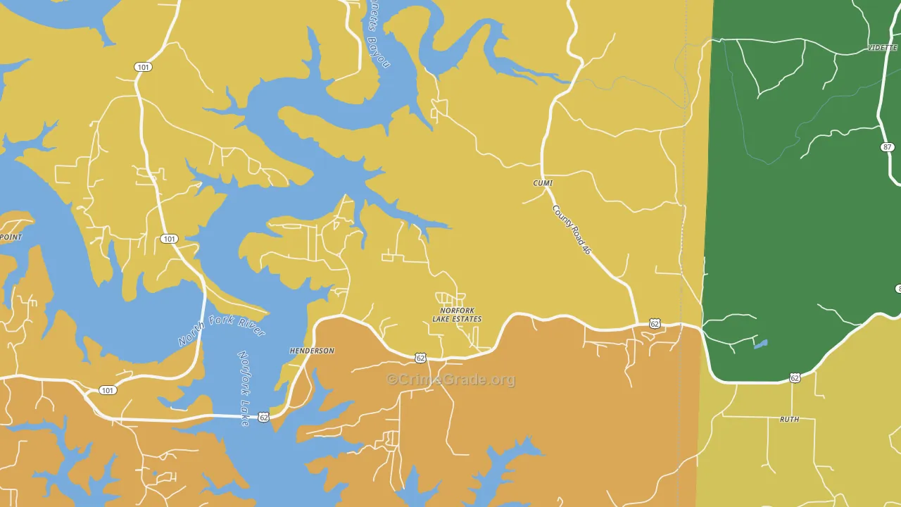 72544, AR Map of Theft Rates