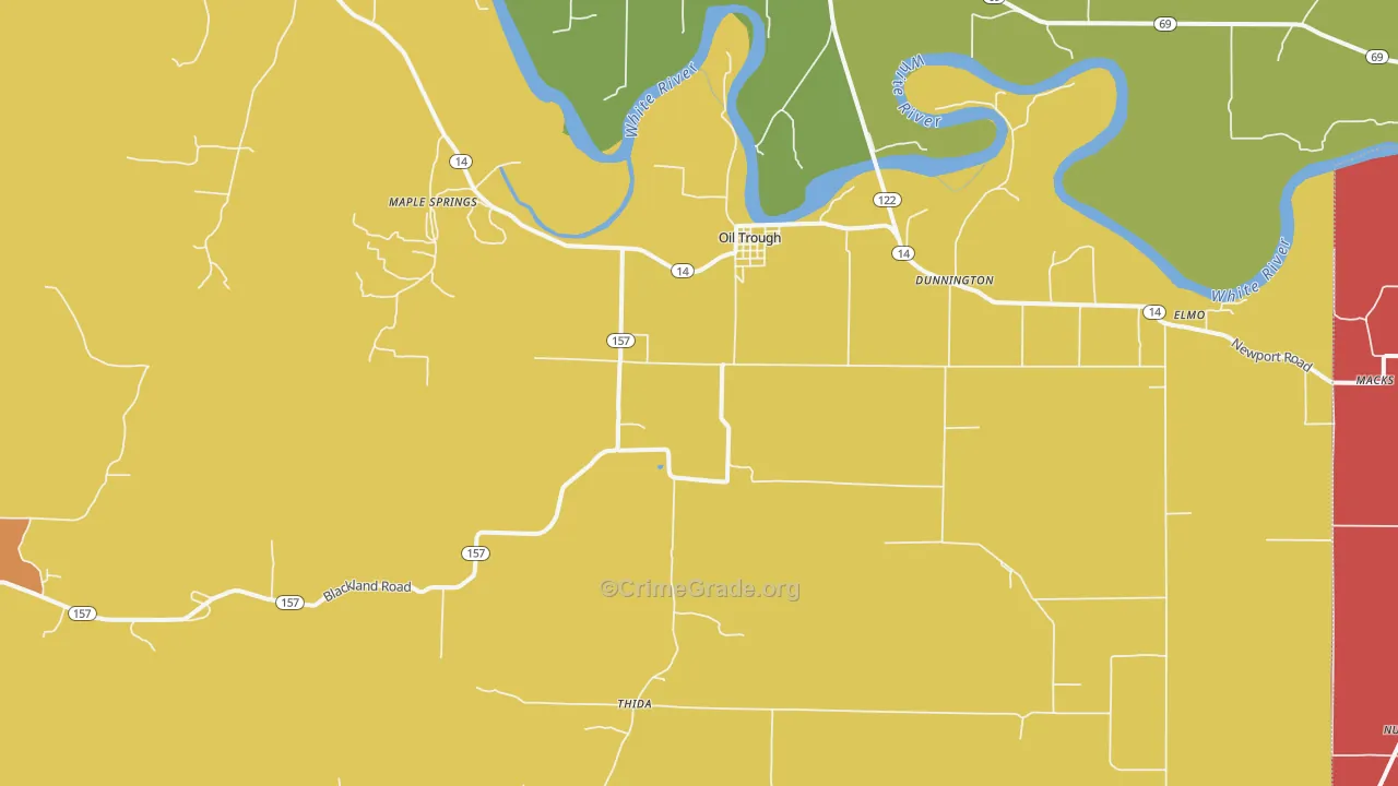 72564, AR Map of Theft Rates